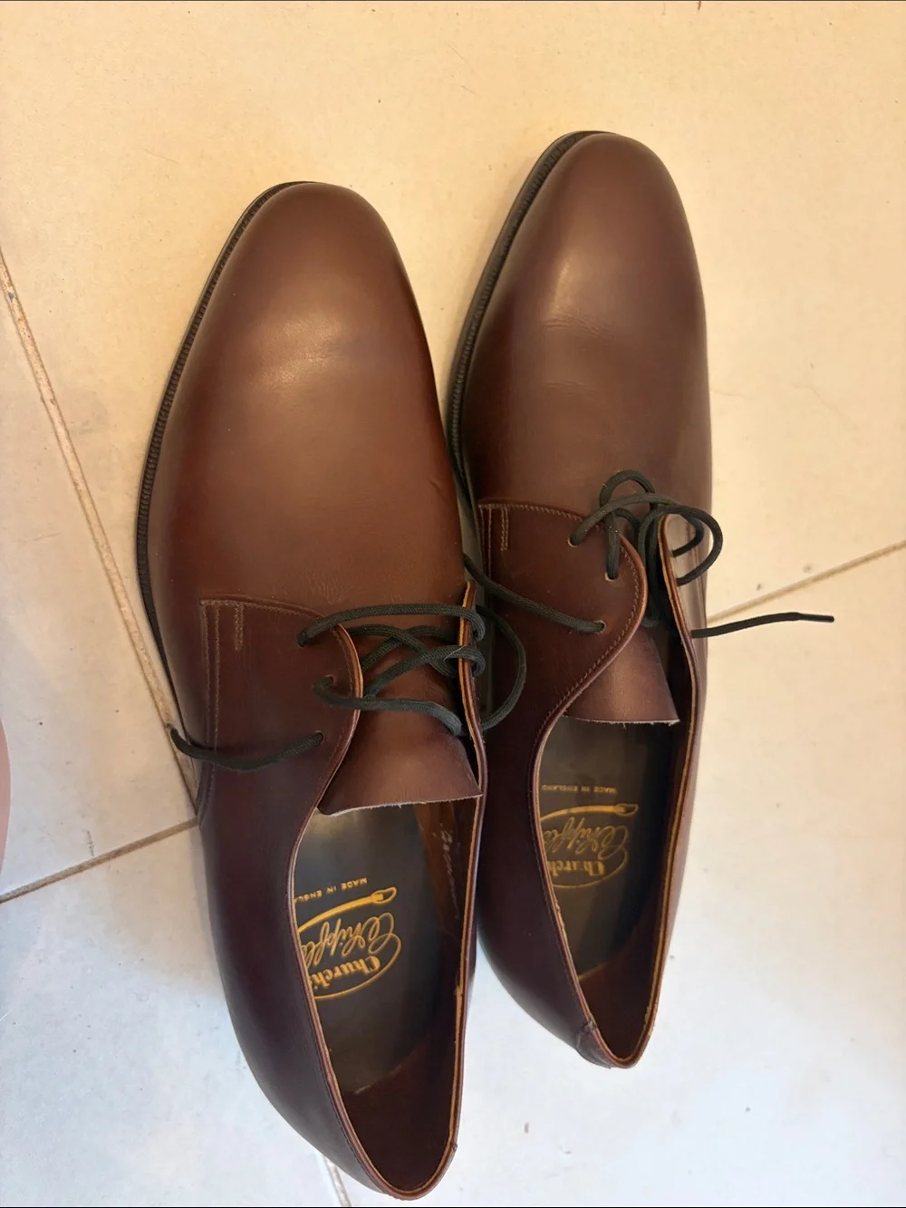 Church's Brown Leather Derby Shoes for Men
